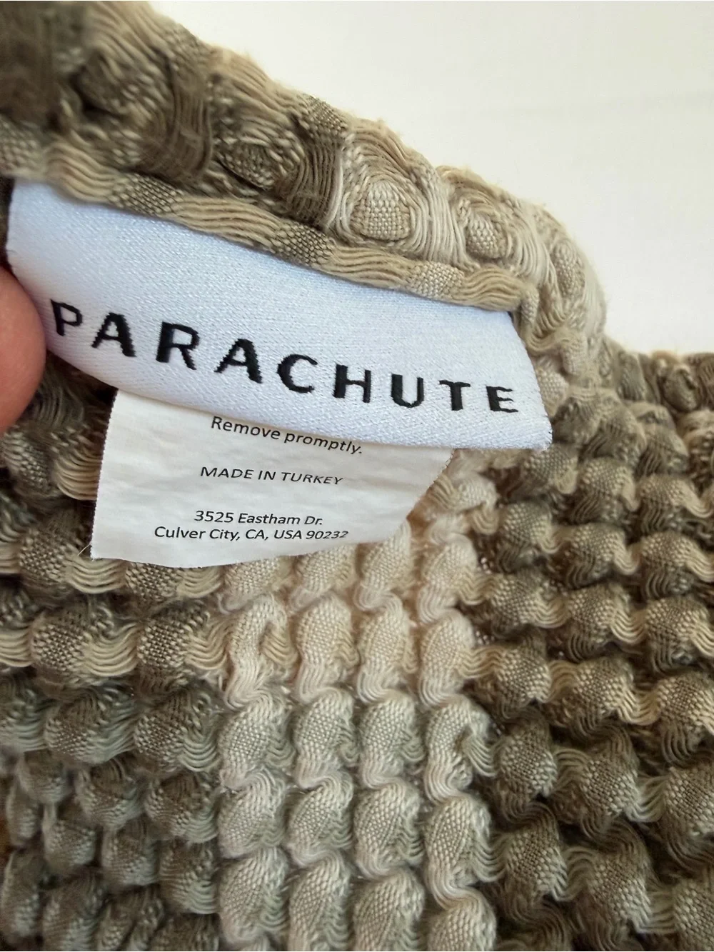 Parachute organic plaid